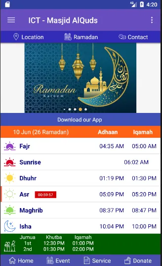 ICT - Masjid AlQuds | Indus Appstore | Screenshot