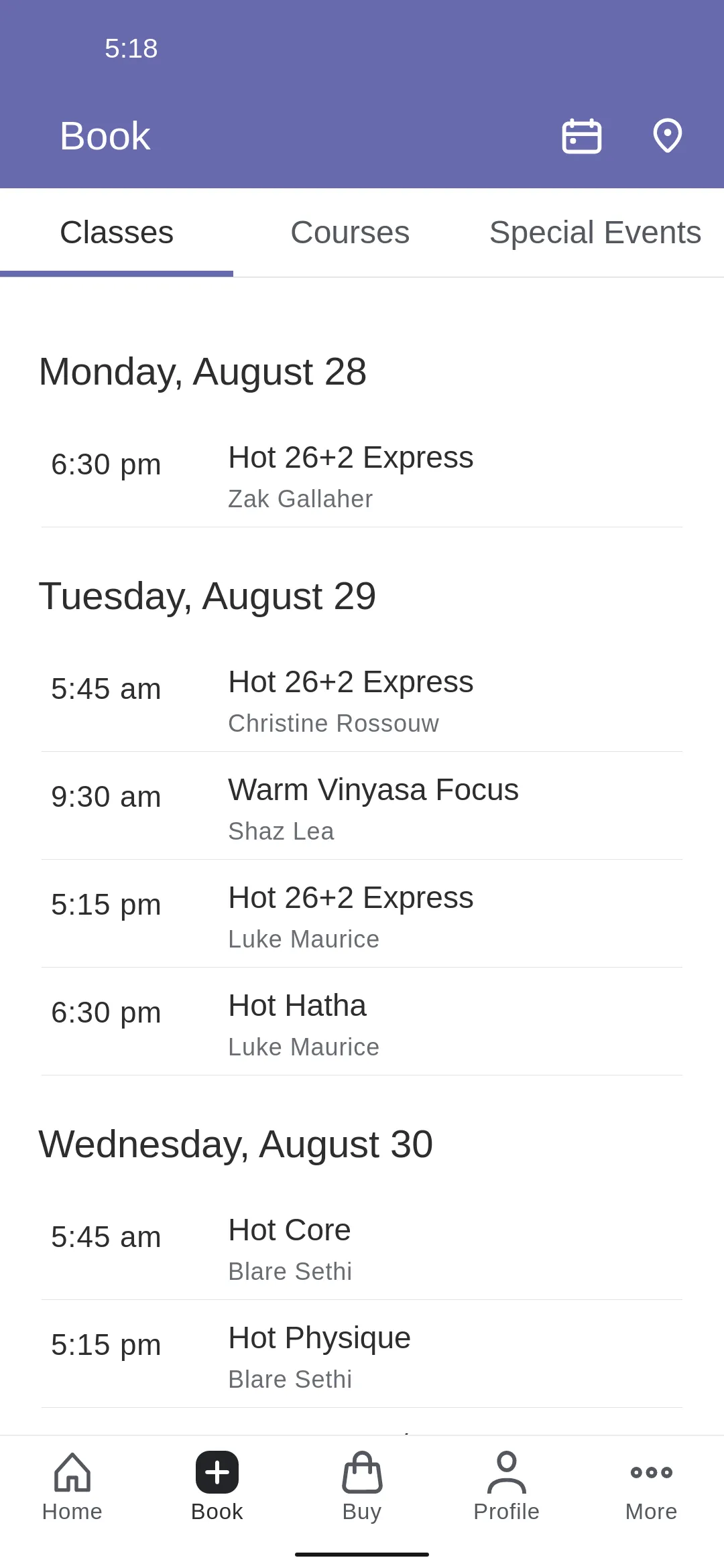 Peak Physique Hot Yoga | Indus Appstore | Screenshot