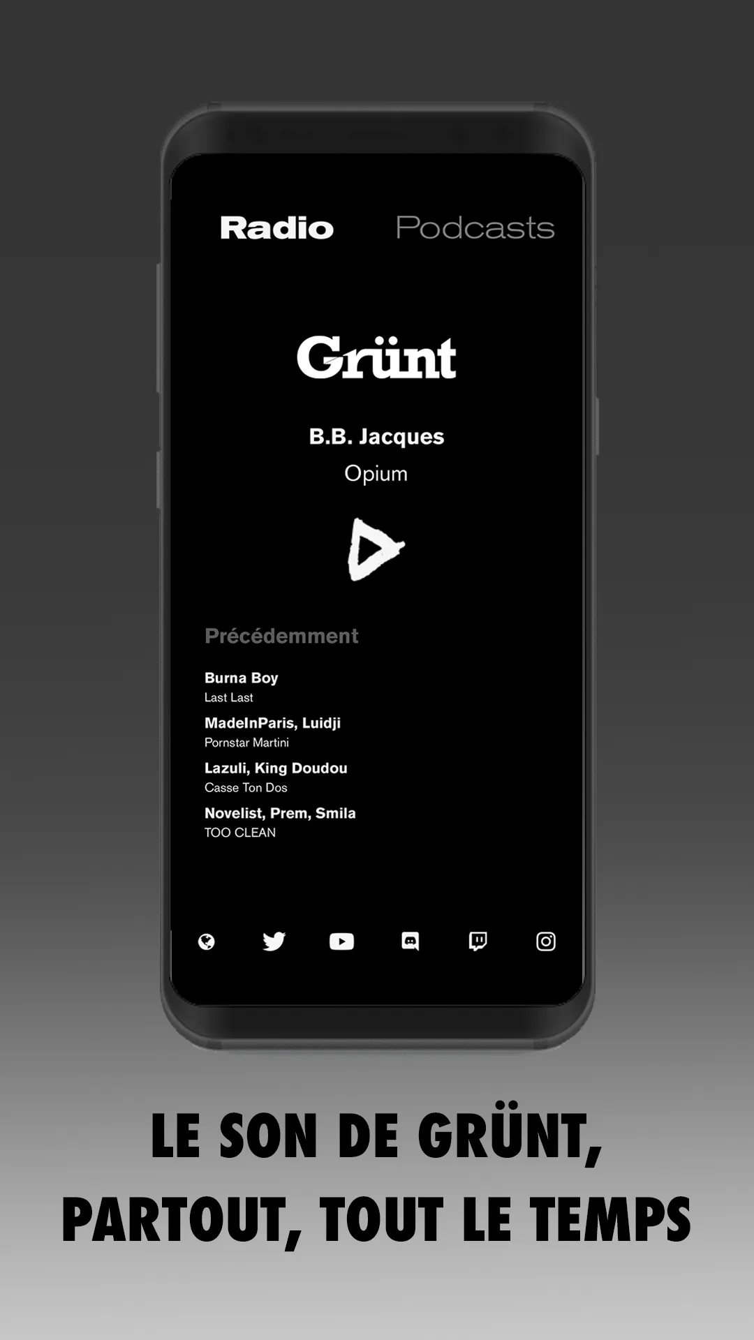 Grünt Radio 2.0 | Indus Appstore | Screenshot