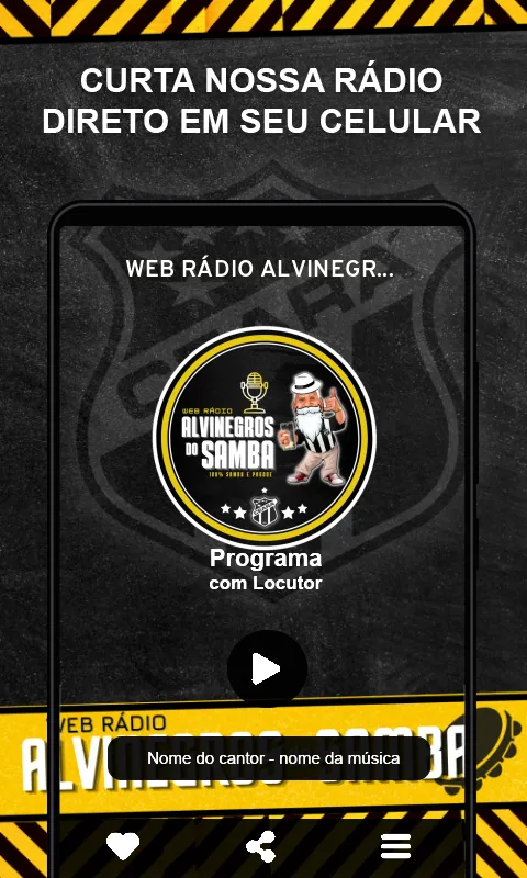 WEB RÁDIO ALVINEGROS DO SAMBA | Indus Appstore | Screenshot