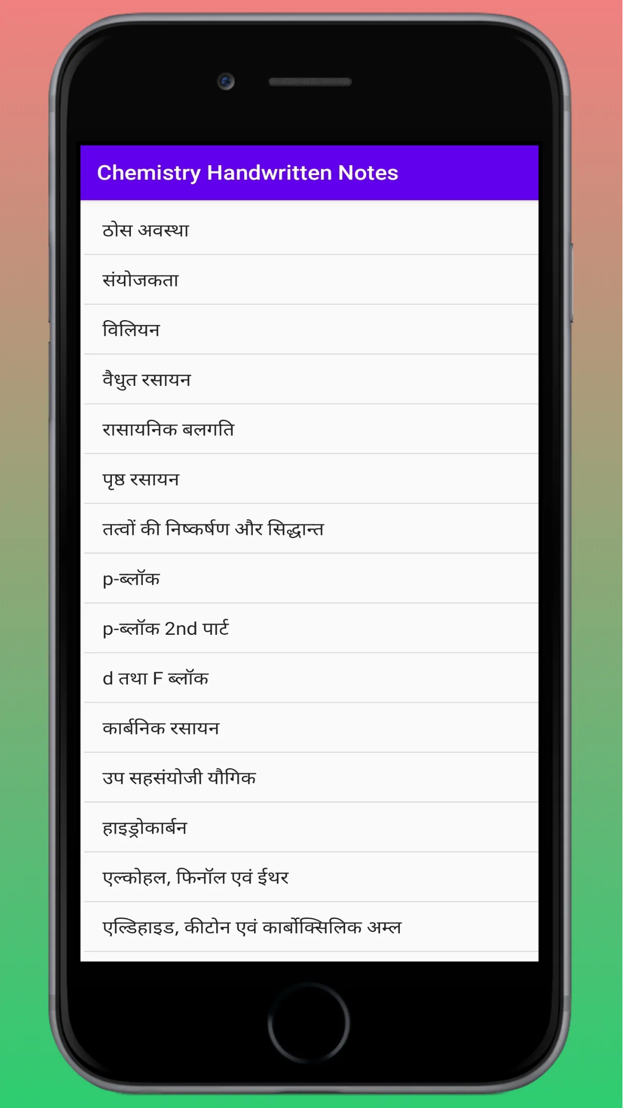 Chemistry 11& 12 Notes Hindi | Indus Appstore | Screenshot