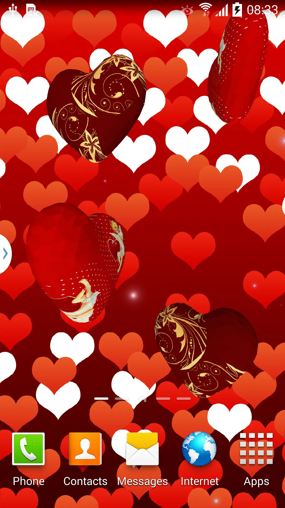 3D Hearts Live Wallpaper | Indus Appstore | Screenshot