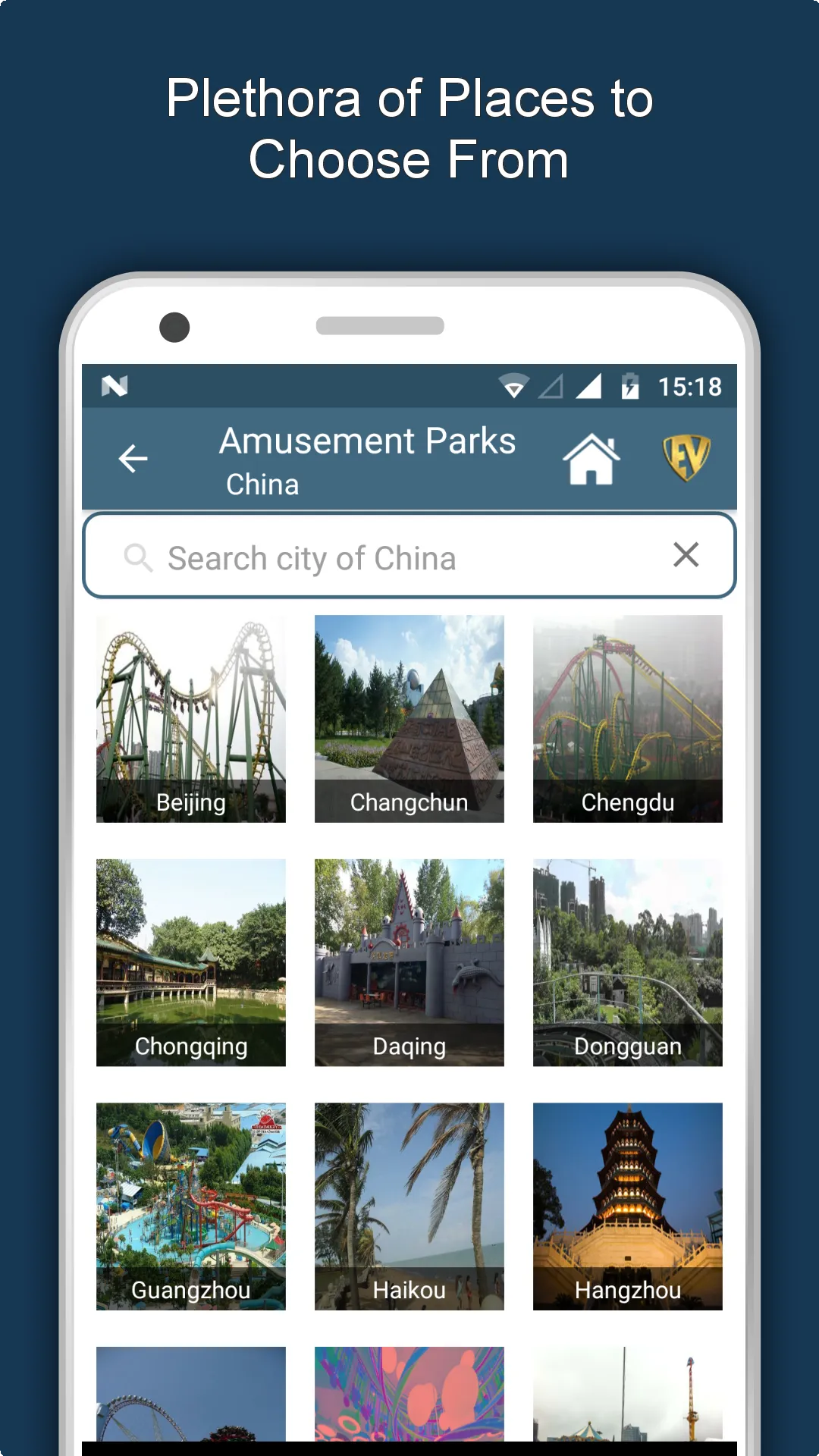 Famous Amusement Parks Travel  | Indus Appstore | Screenshot