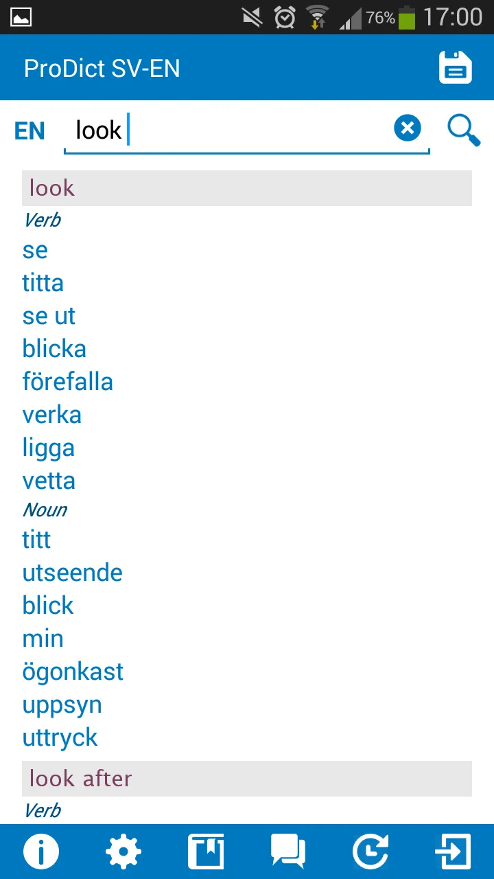 Swedish - English dictionary | Indus Appstore | Screenshot