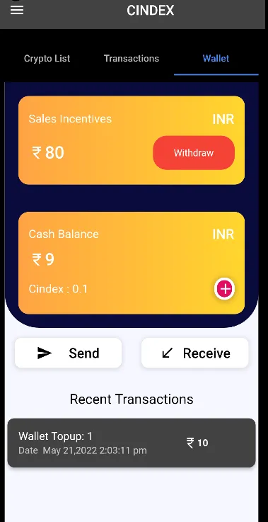 CINDEX - CRYPTO SENSEX APP | Indus Appstore | Screenshot