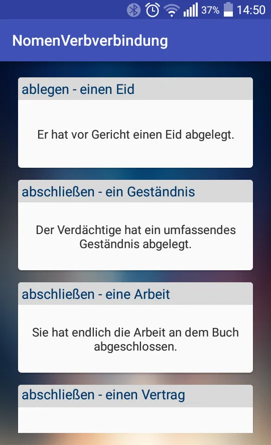 Nomen-Verb Verbindungen | Indus Appstore | Screenshot