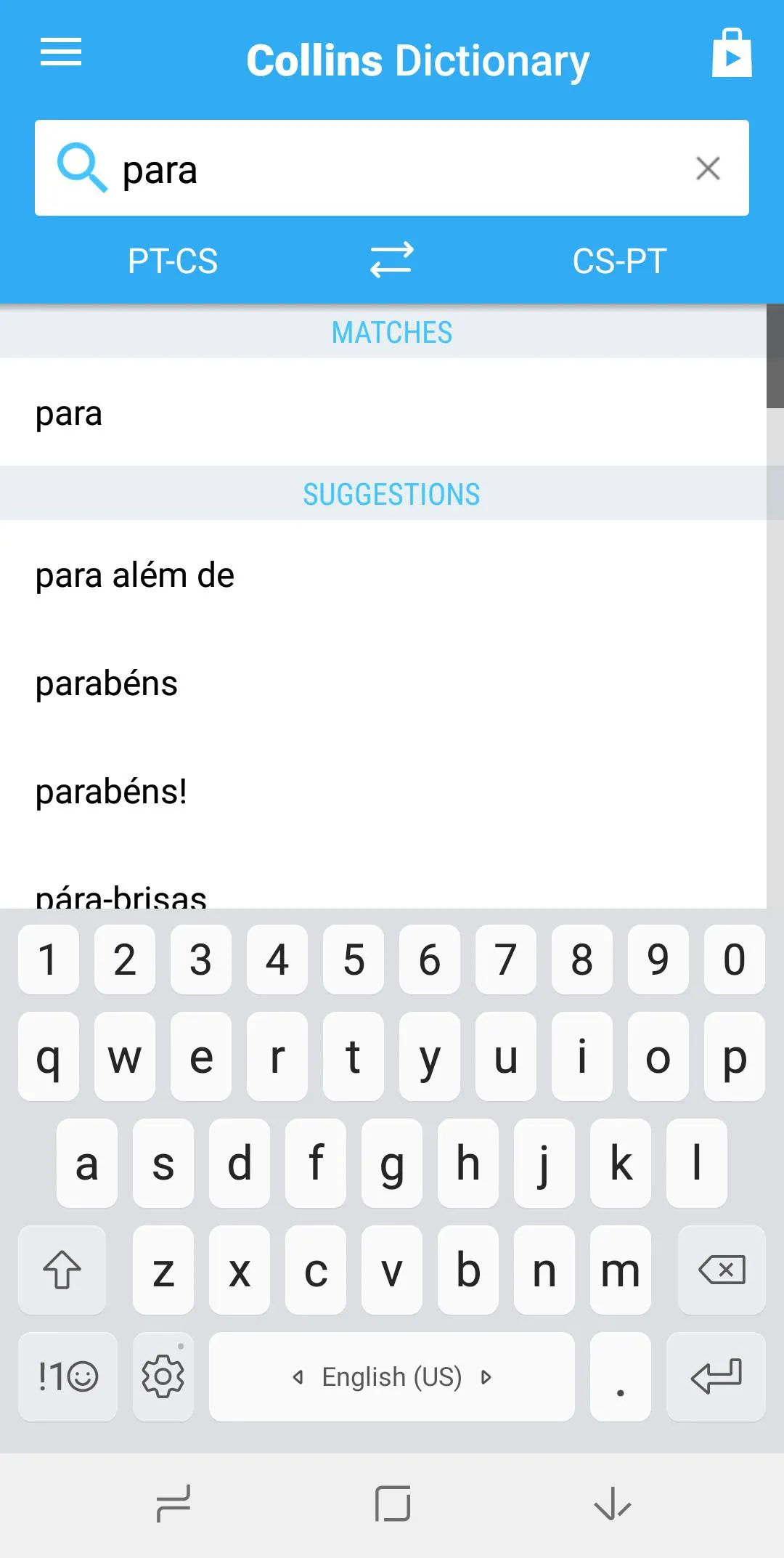 Czech-Portuguese Dictionary | Indus Appstore | Screenshot