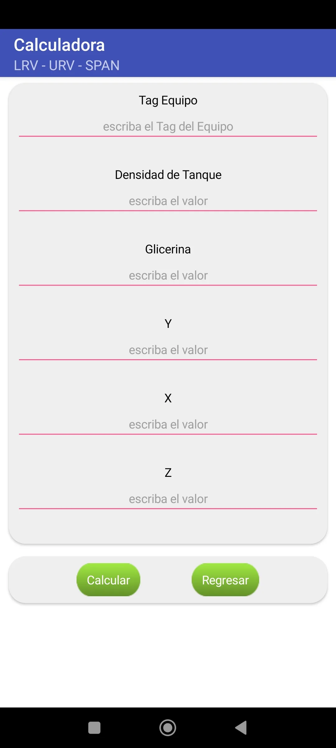 Calculadora de Nivel LRV  URV | Indus Appstore | Screenshot