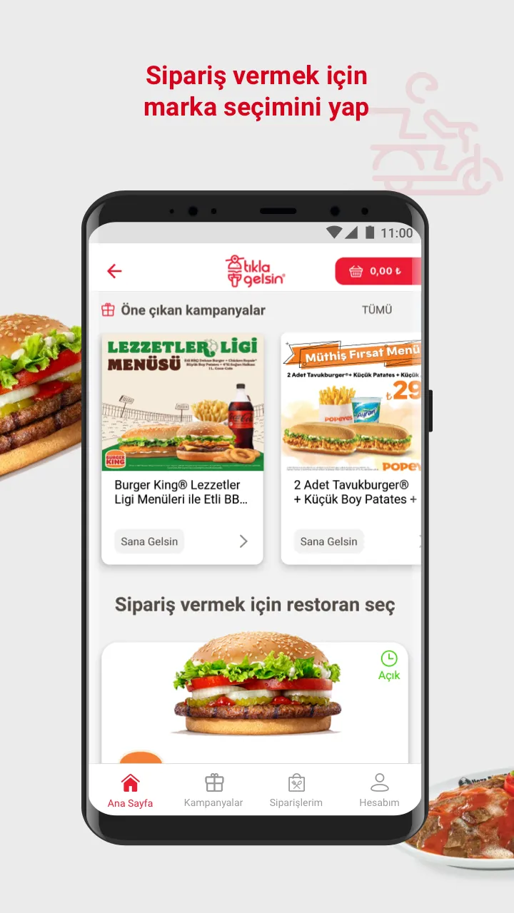 Tıkla Gelsin® - Yemek Siparişi | Indus Appstore | Screenshot