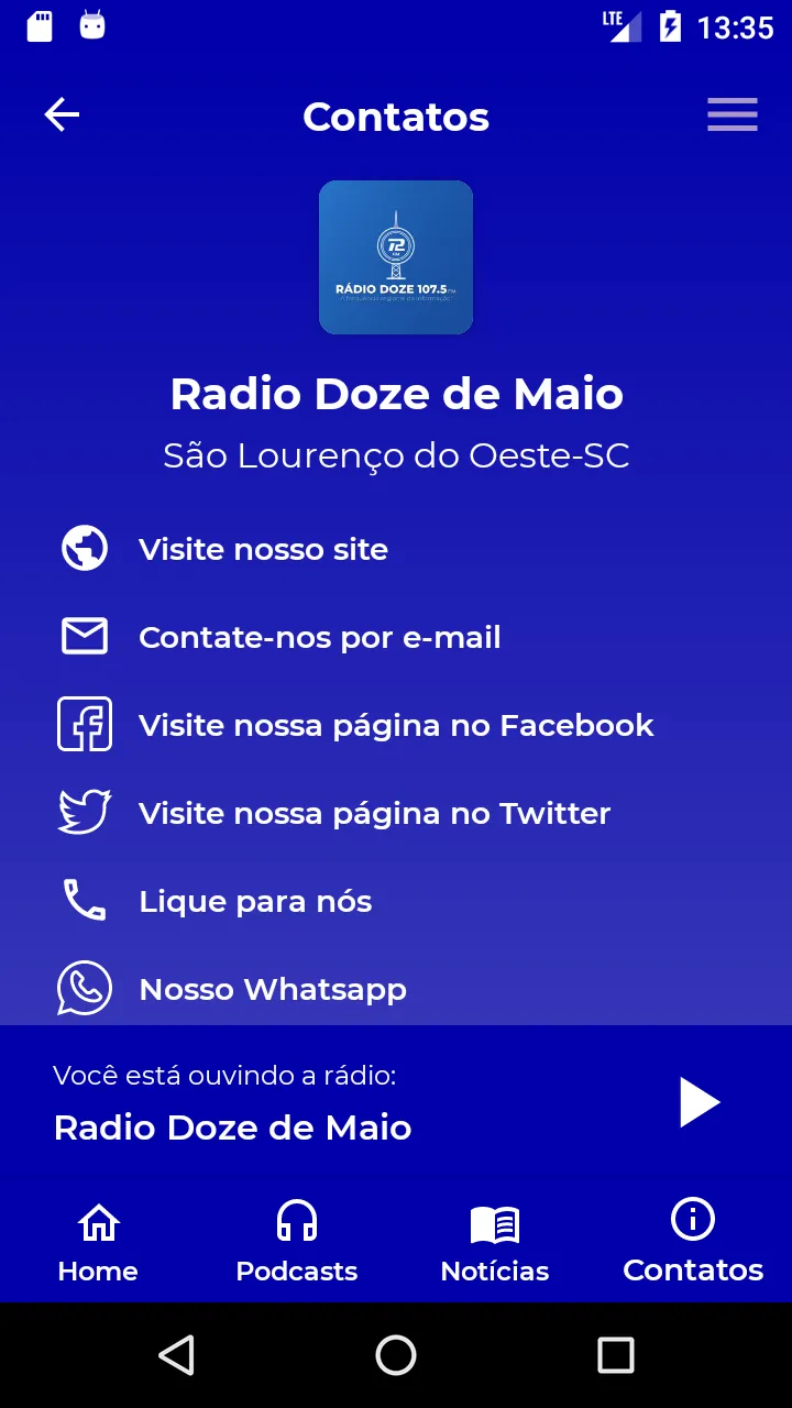 Rádio Doze | Indus Appstore | Screenshot