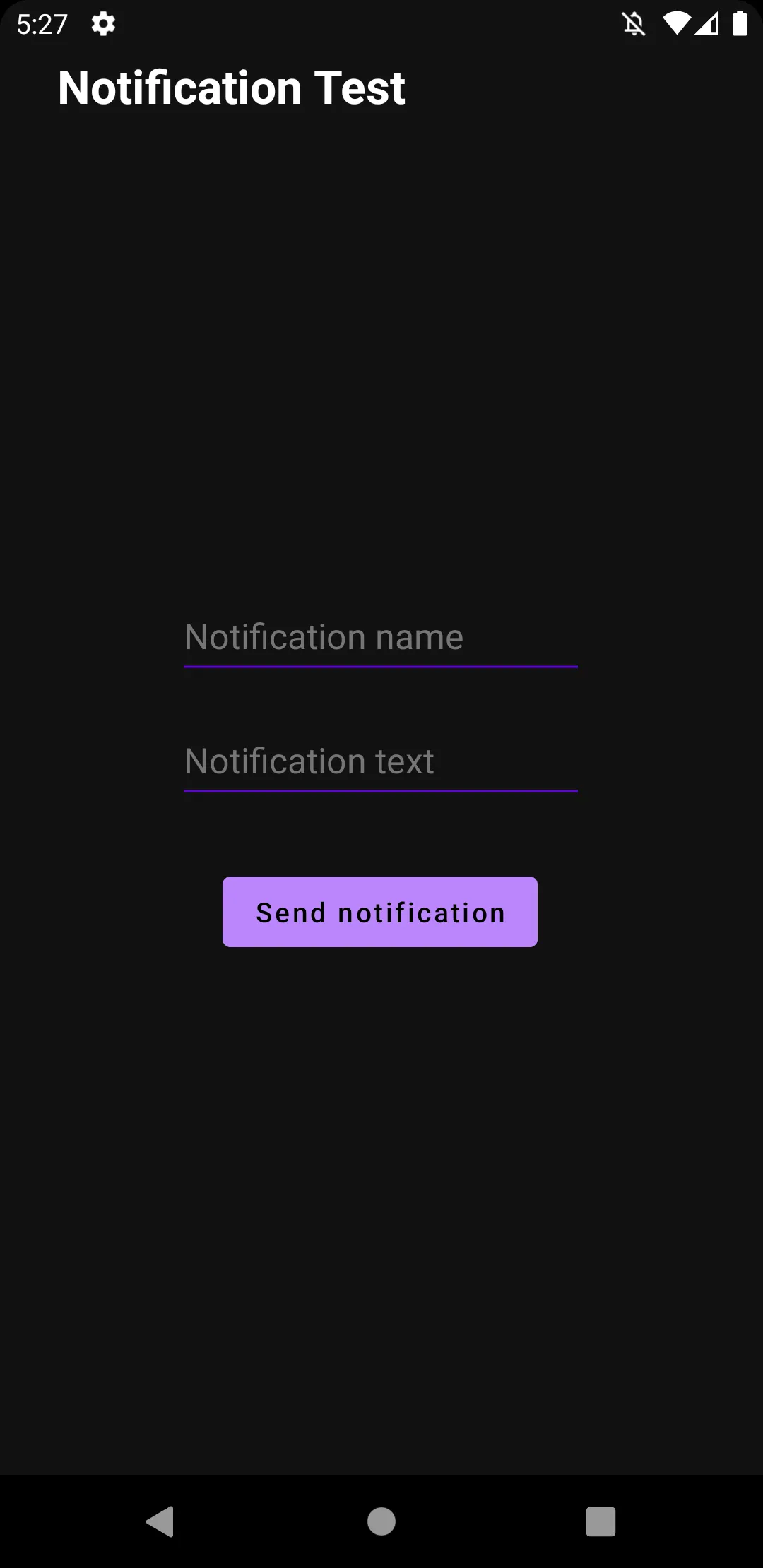 Notification Test | Indus Appstore | Screenshot