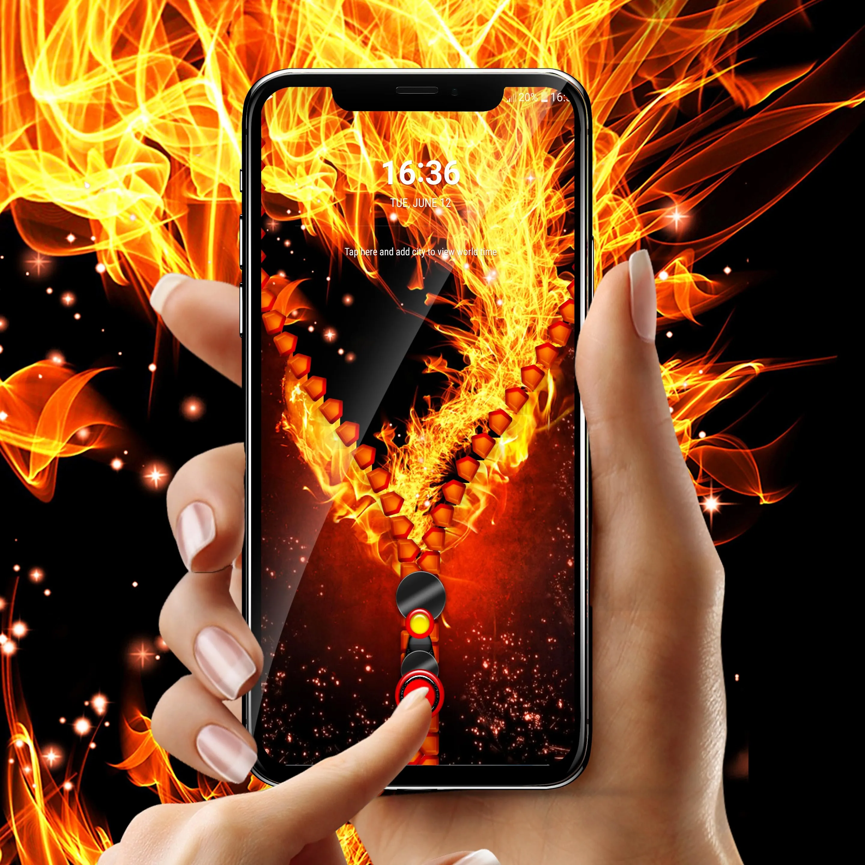 Flame lock screen | Indus Appstore | Screenshot