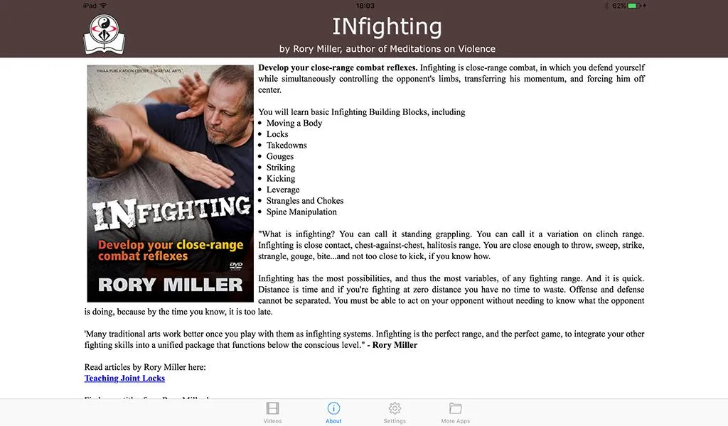 INfighting / Rory Miller | Indus Appstore | Screenshot