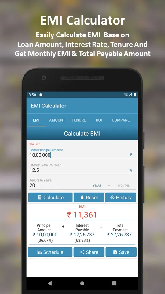 EMI Calculator | Indus Appstore | Screenshot