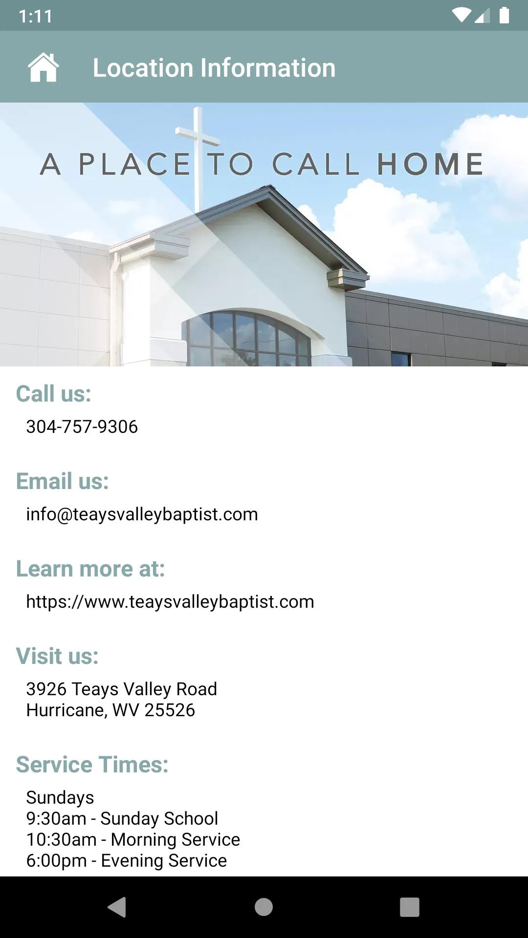 Teays Valley Baptist Church | Indus Appstore | Screenshot