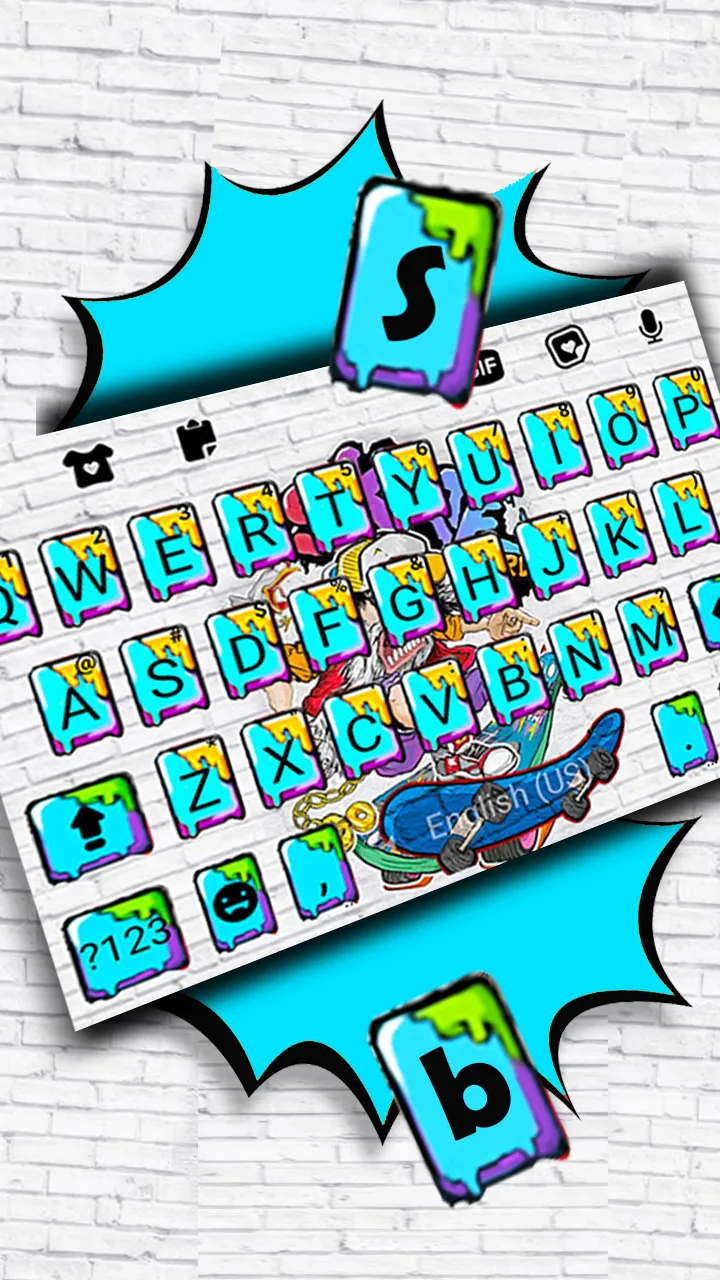 Graffiti Skater Keyboard Backg | Indus Appstore | Screenshot