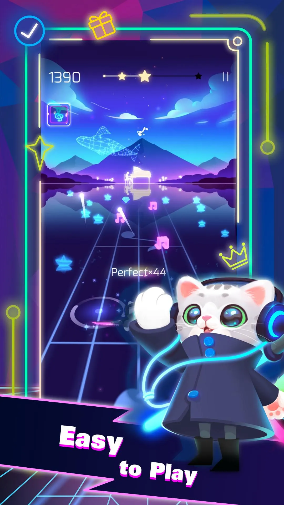 Sonic Cat - Slash the Beats | Indus Appstore | Screenshot