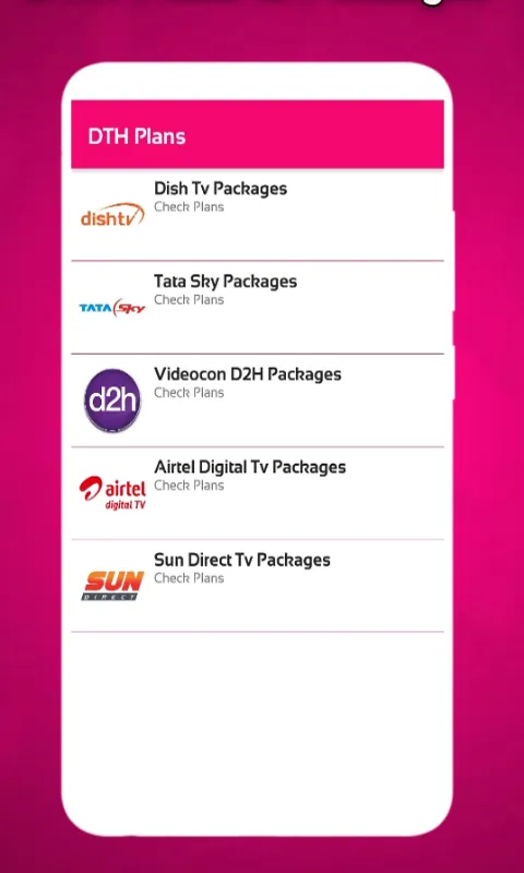 All DTH Recharge Plans | Indus Appstore | Screenshot