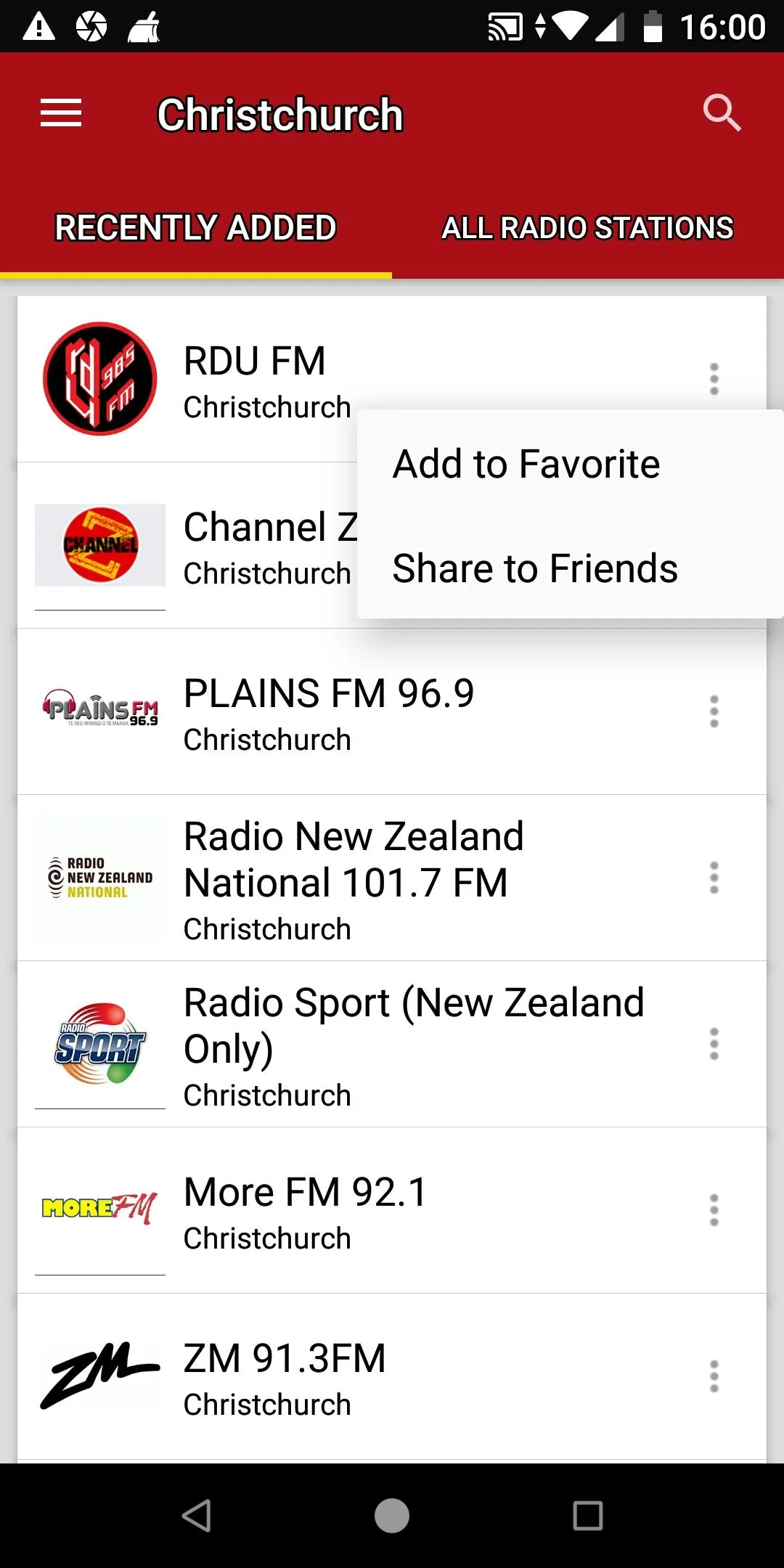 Christchurch Radio Stations | Indus Appstore | Screenshot