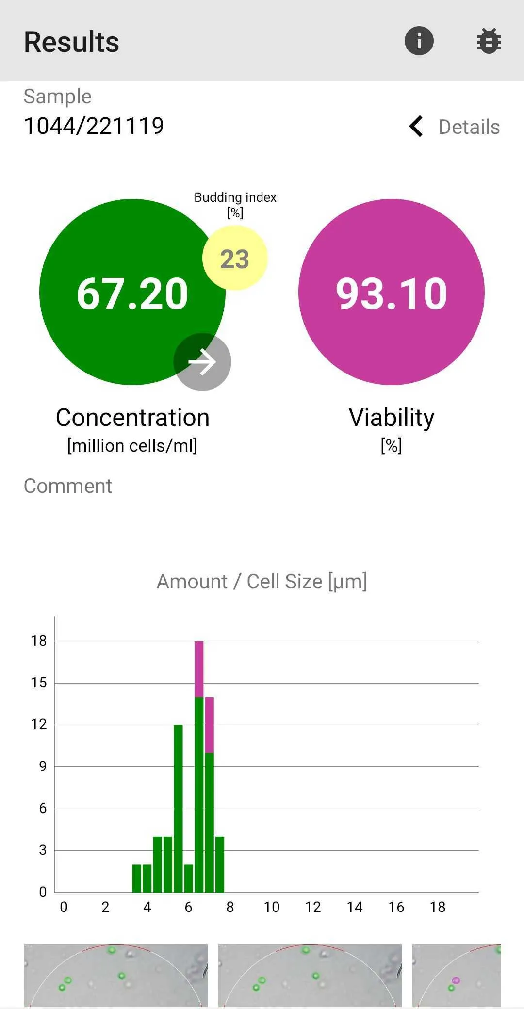 Oculyze BB 2.0 Yeast Counter | Indus Appstore | Screenshot