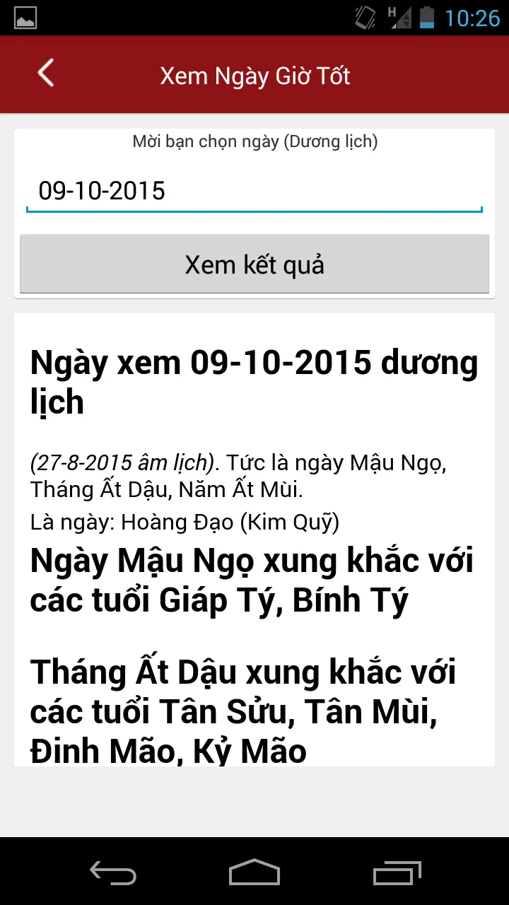 Xem Ngay Tot Xau - Xem Boi | Indus Appstore | Screenshot