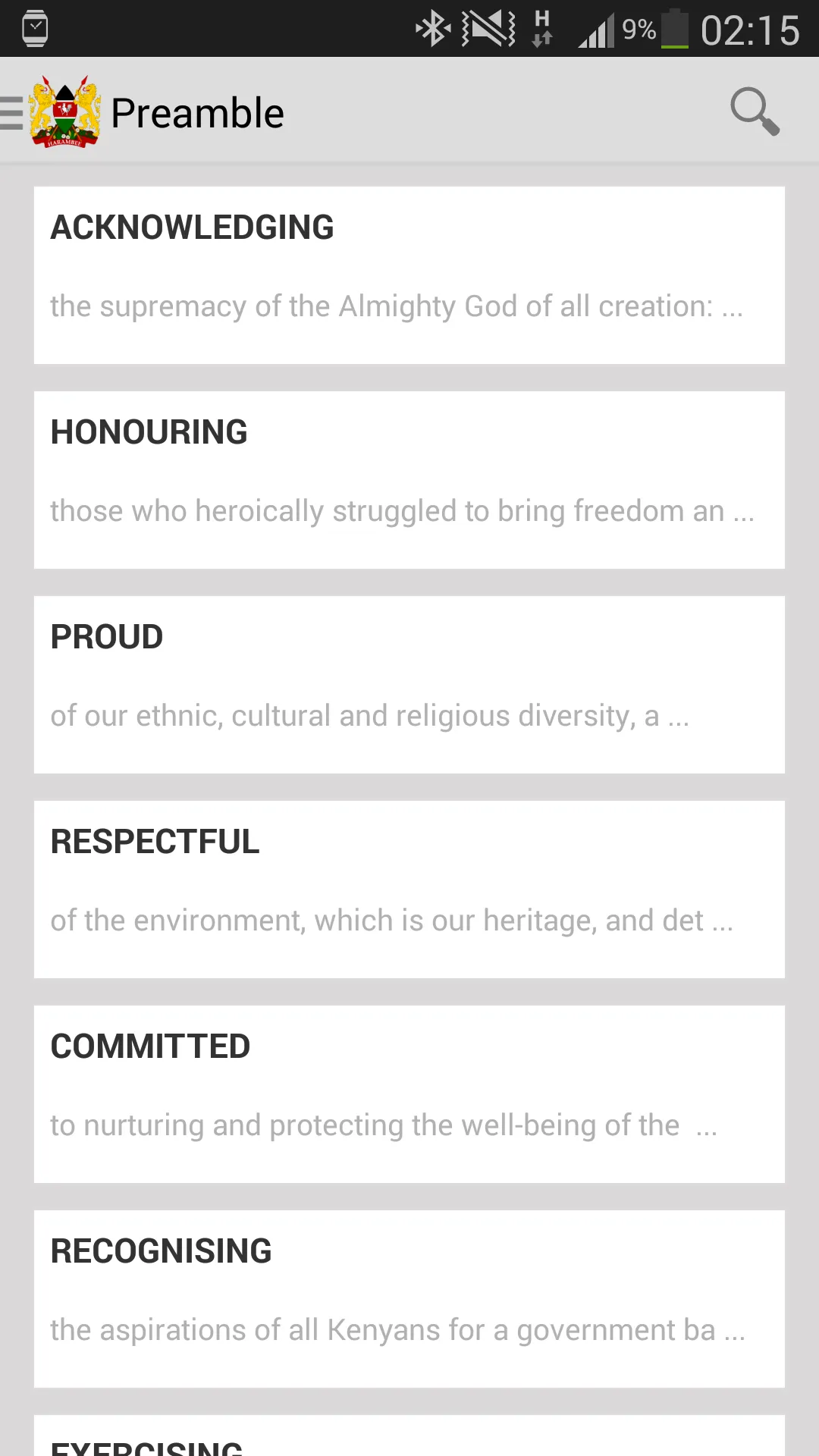 Kenyan Constitution | Indus Appstore | Screenshot