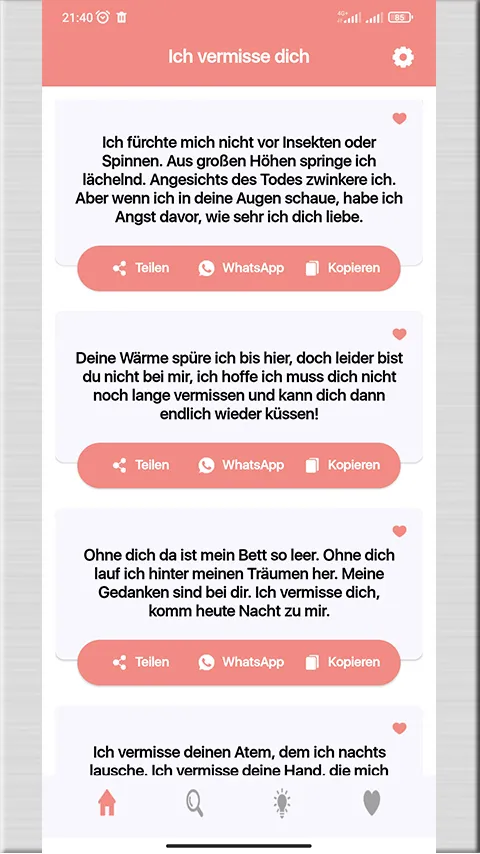 Ich vermisse dich sprüche 2024 | Indus Appstore | Screenshot