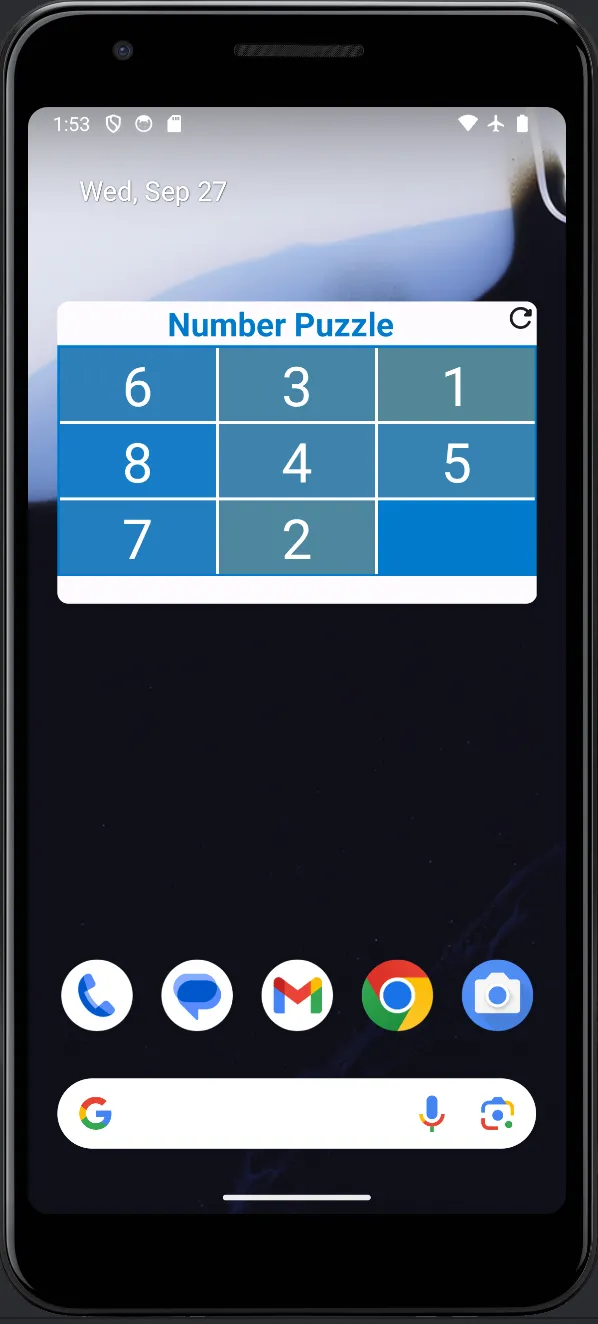 Number Puzzle Widget | Indus Appstore | Screenshot