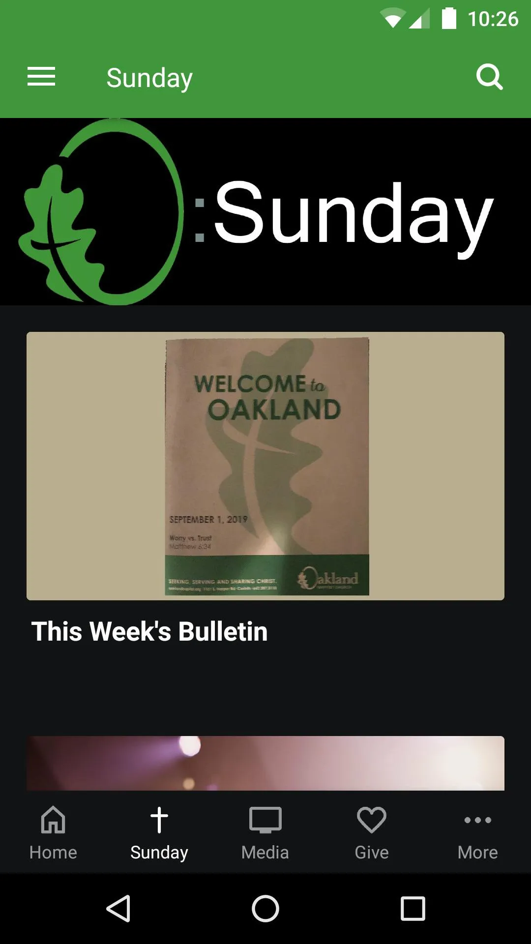 Oakland Baptist Church (OBC) | Indus Appstore | Screenshot