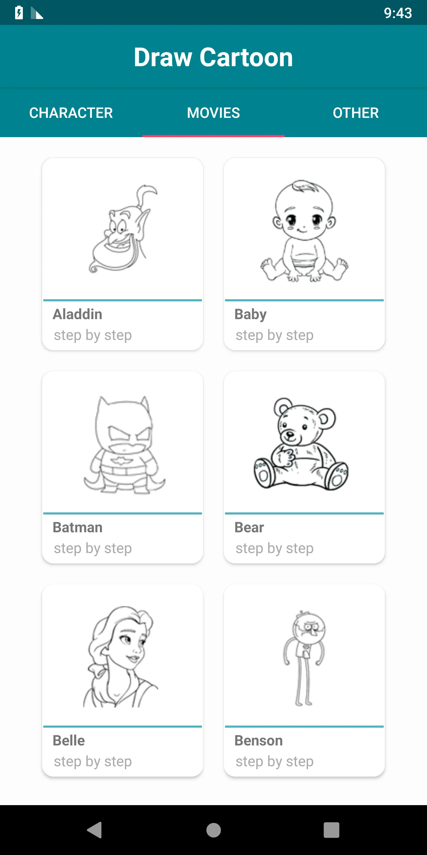 Draw Cartoon Characters | Indus Appstore | Screenshot