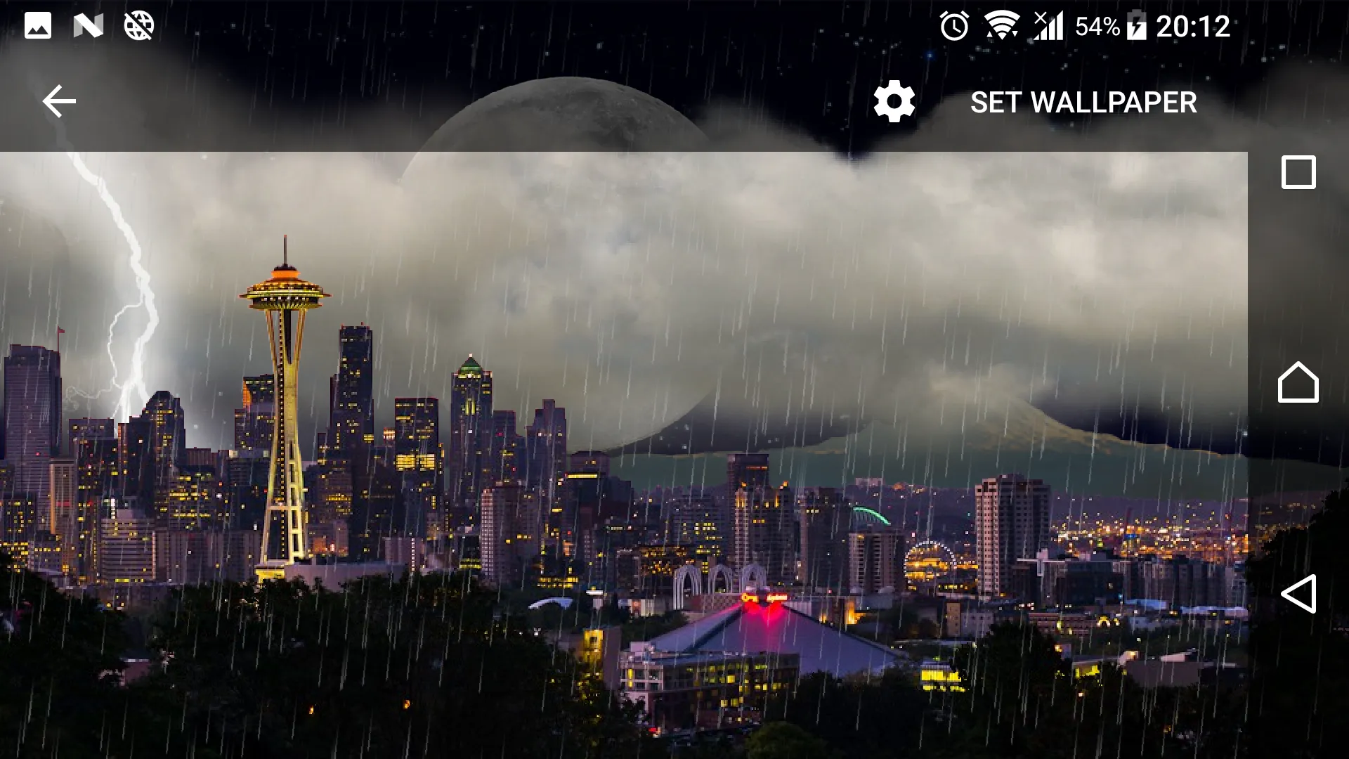 Thunderstorm Seattle - LWP | Indus Appstore | Screenshot