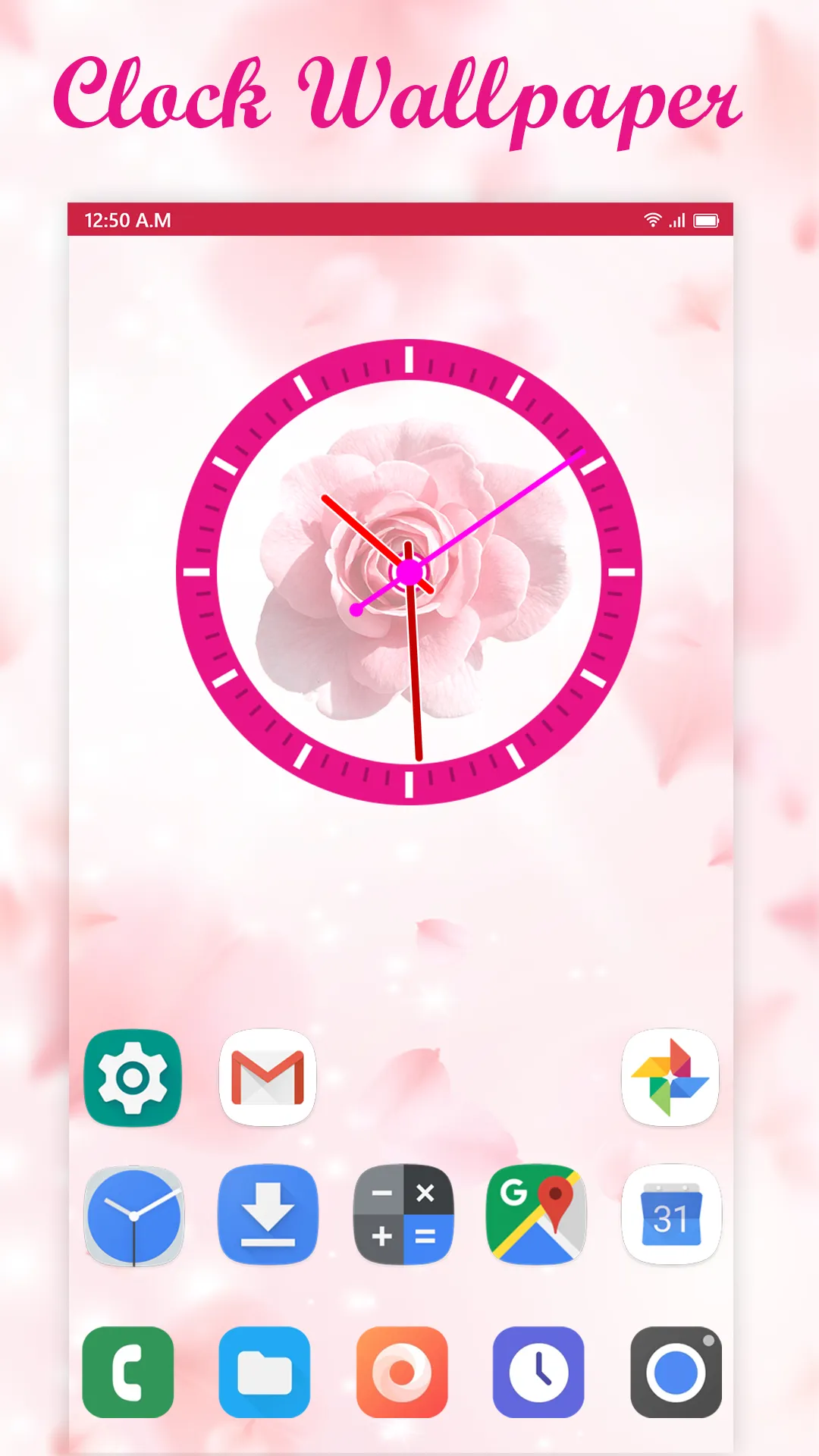 Rose Clock Live Rose Wallpaper | Indus Appstore | Screenshot