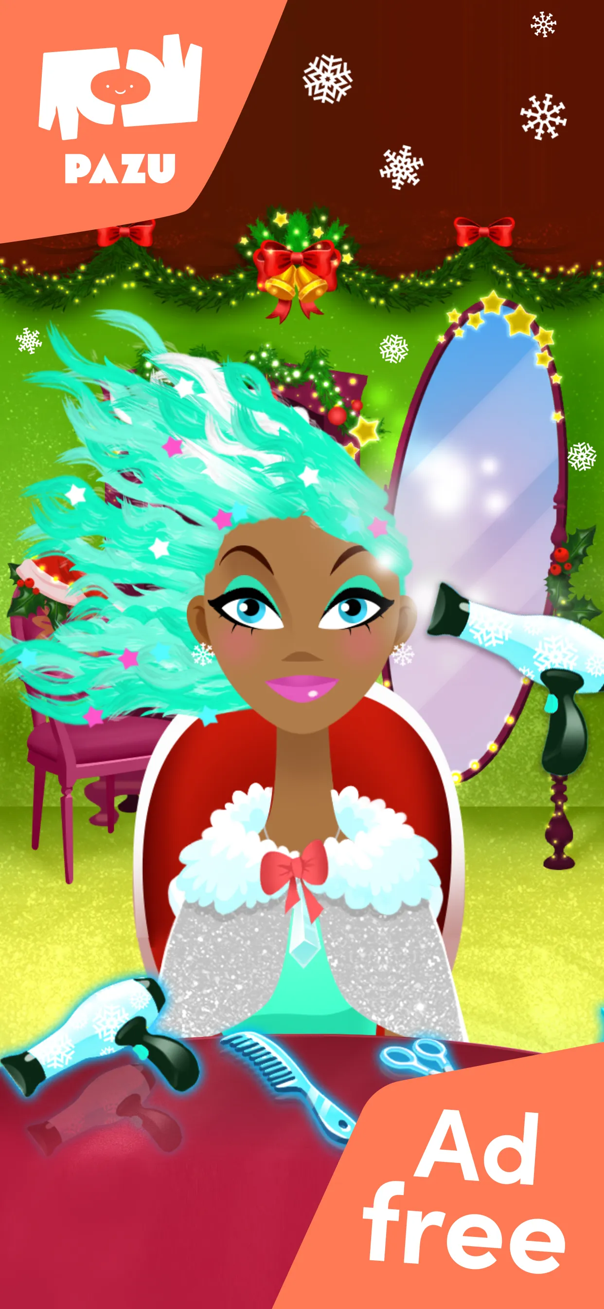 Girls Hair Salon Christmas | Indus Appstore | Screenshot