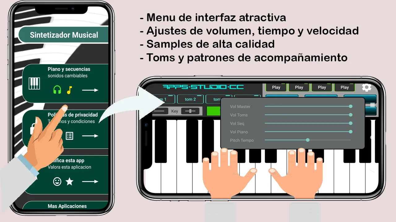 Sintetizador Piano y Percusión | Indus Appstore | Screenshot