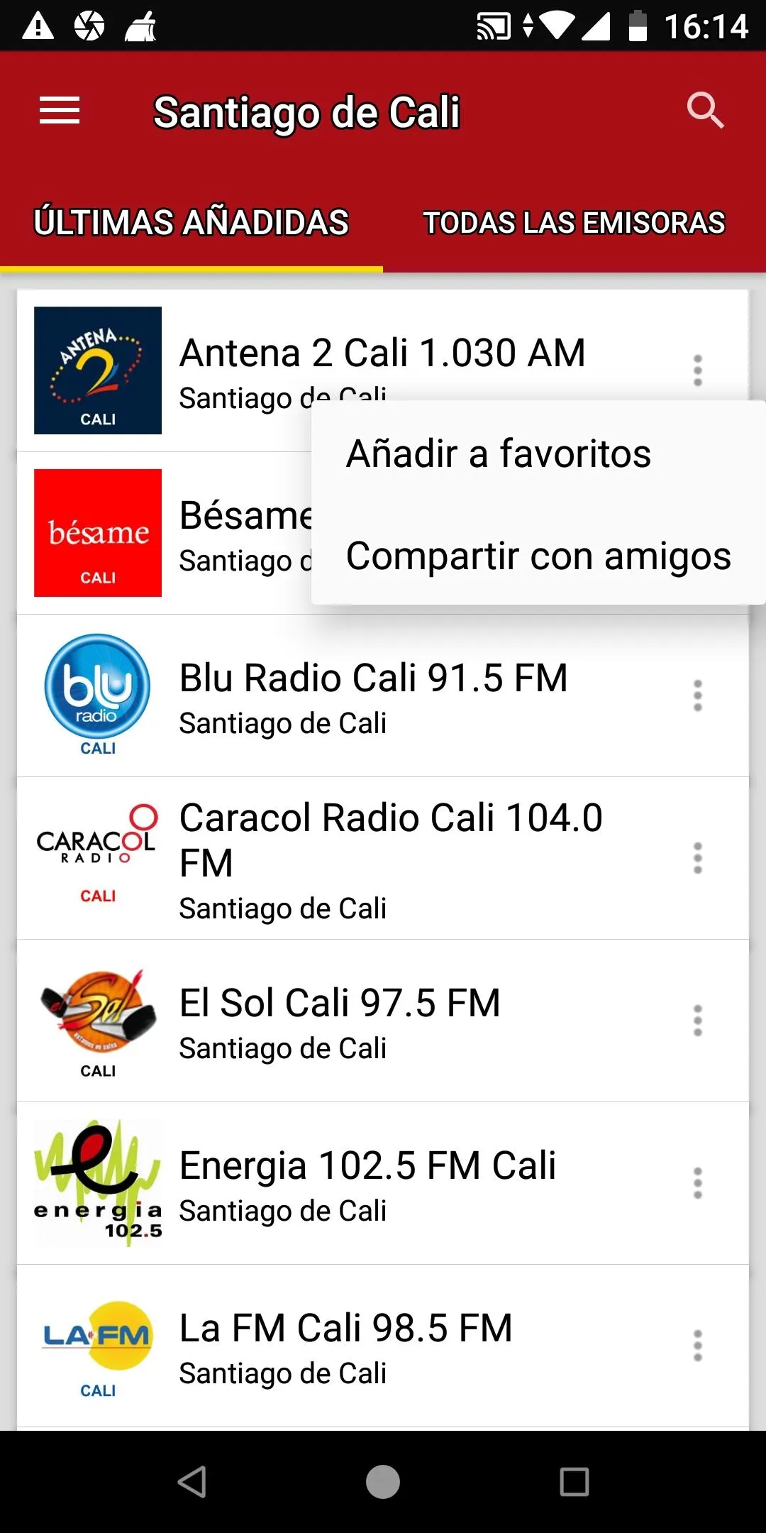 Radios from Santiago de Cali | Indus Appstore | Screenshot