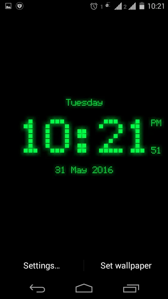 Dotted digital clock lwp | Indus Appstore | Screenshot