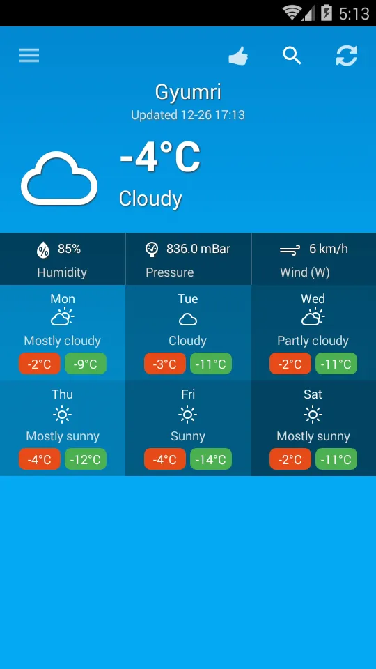 Weather Armenia | Indus Appstore | Screenshot