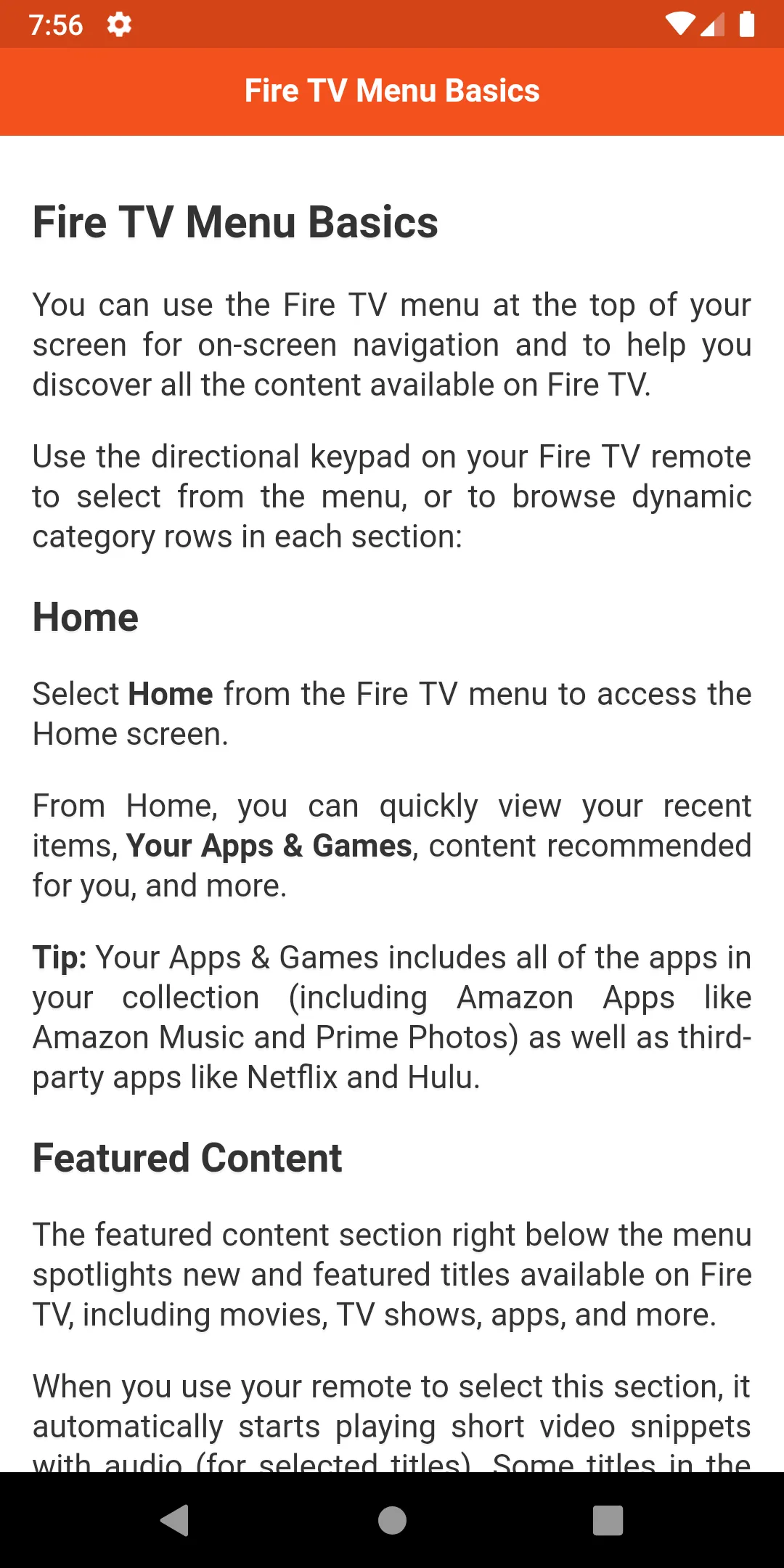 User guide for Fire TV | Indus Appstore | Screenshot