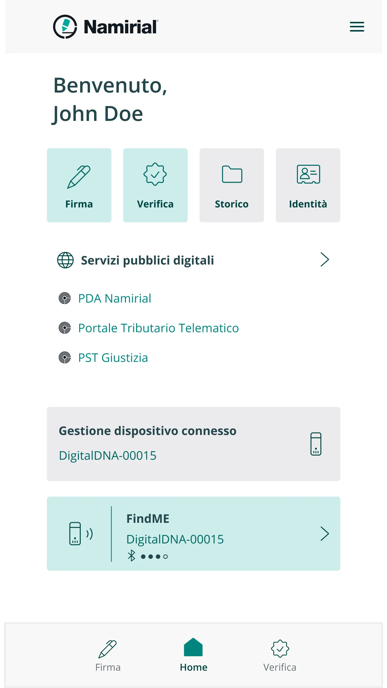 DigitalDNA Namirial | Indus Appstore | Screenshot