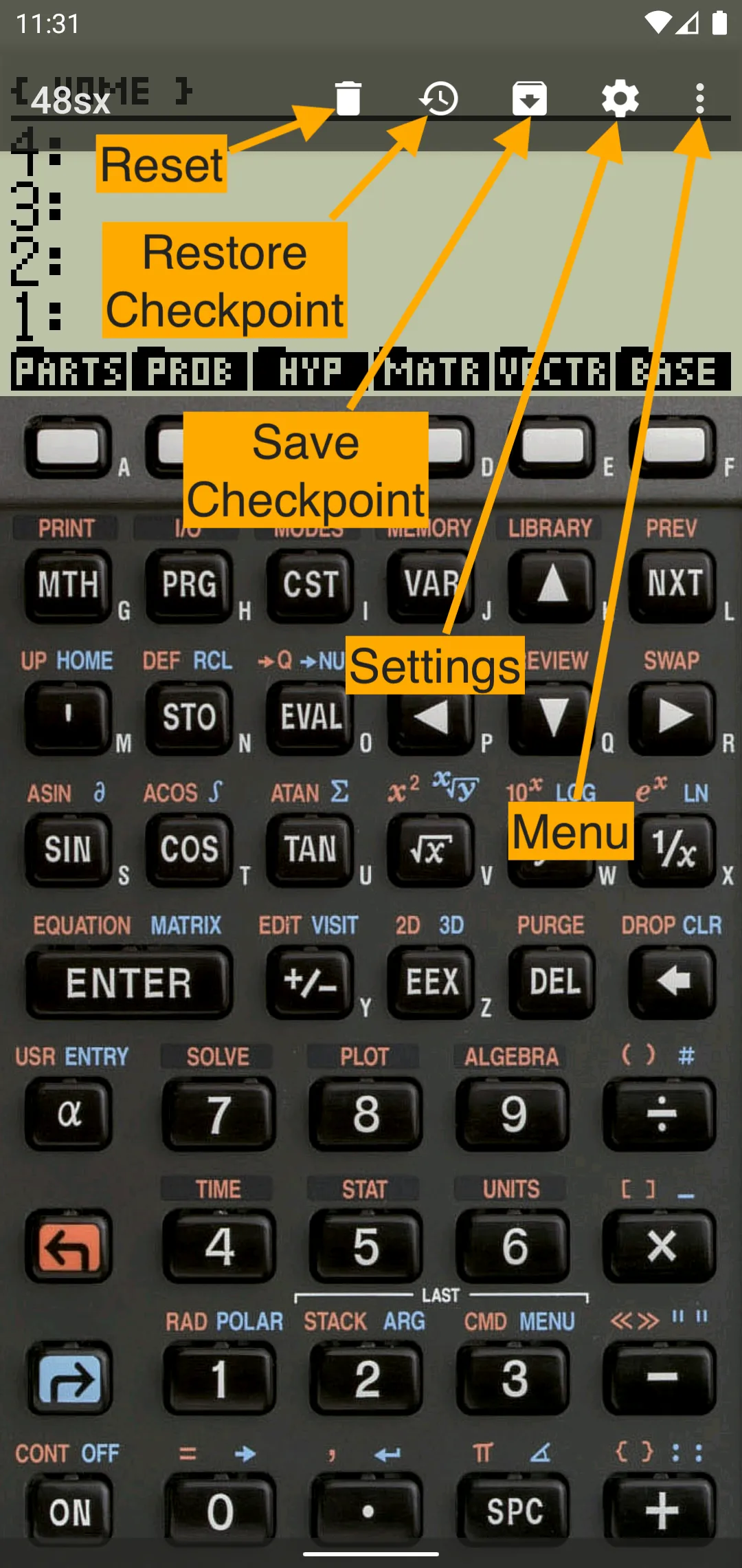 48sx, a vintage RPN calculator | Indus Appstore | Screenshot