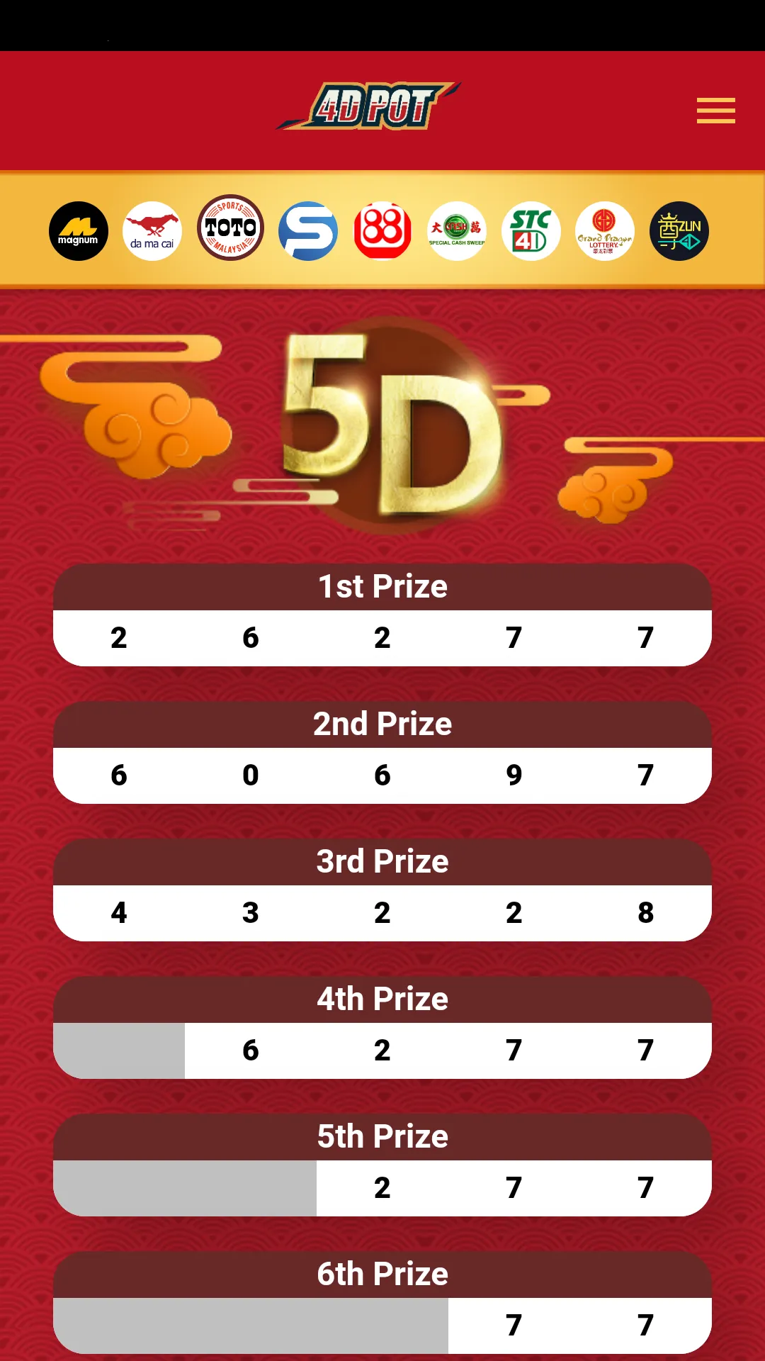 4D POT - 4dpot 4D Live Result | Indus Appstore | Screenshot