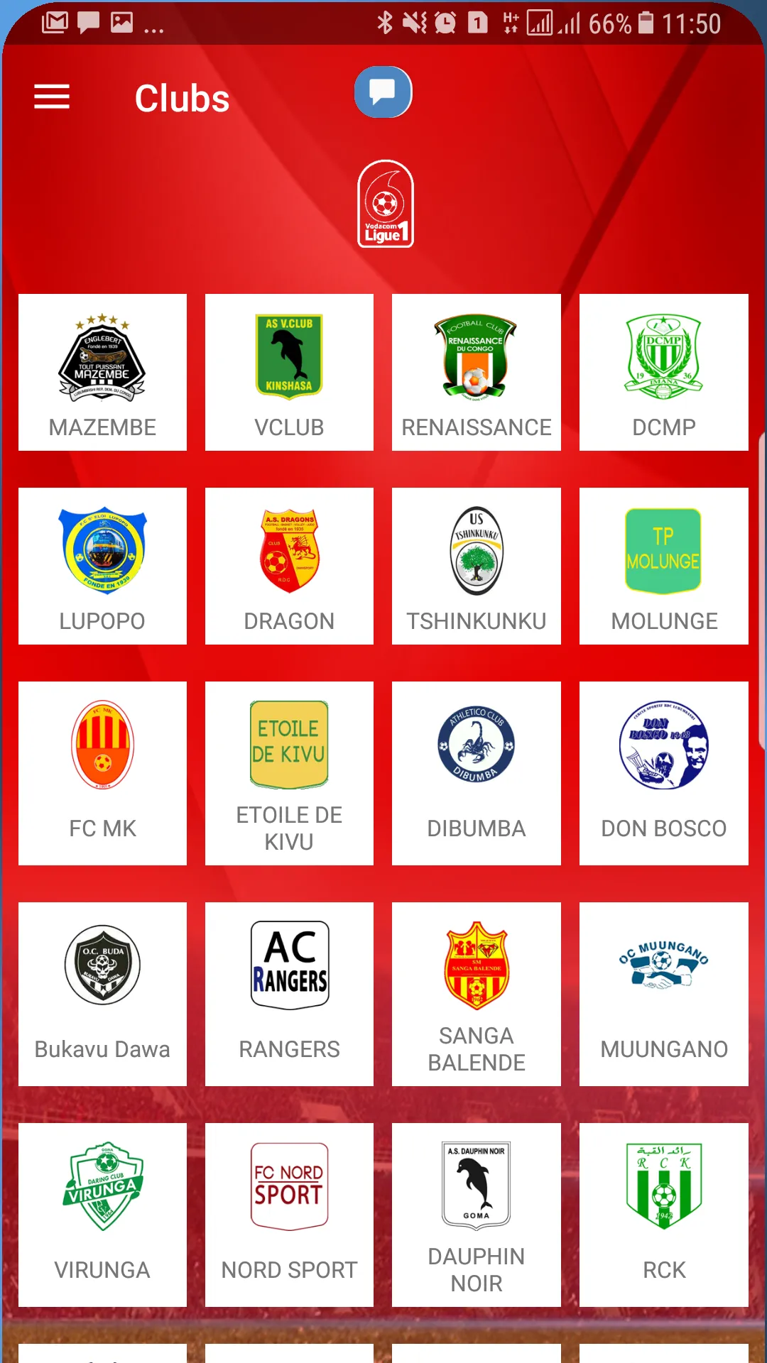 Vodacom Ligue 1 | Indus Appstore | Screenshot