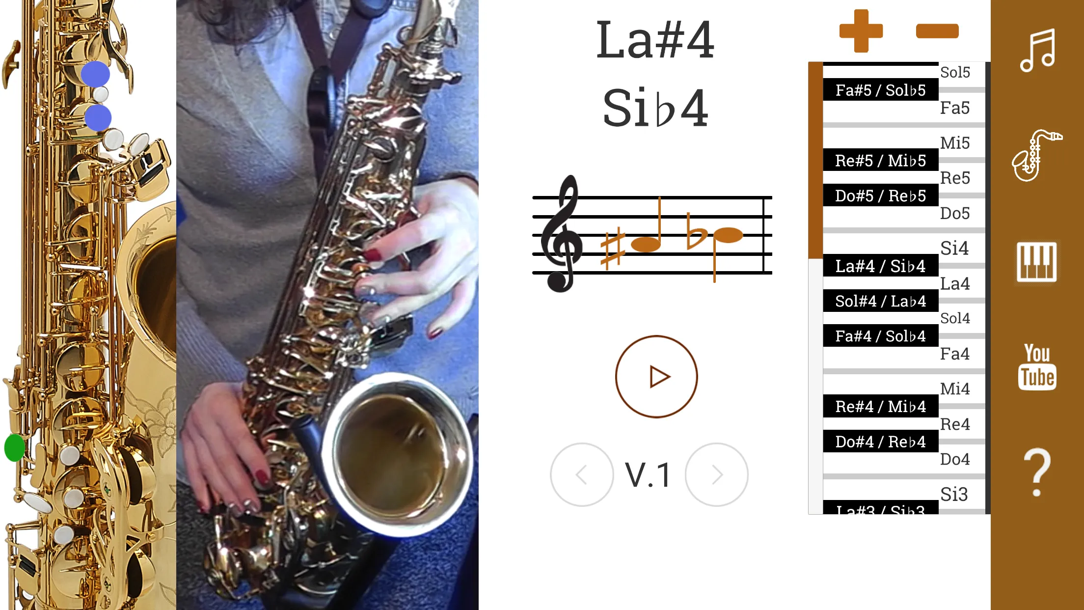 2D Saxophone Fingering Chart | Indus Appstore | Screenshot