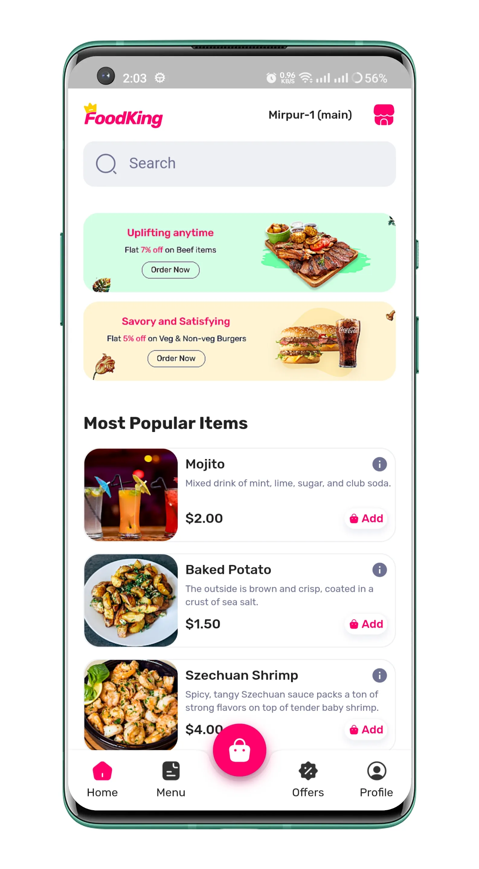 FoodKing - User App | Indus Appstore | Screenshot