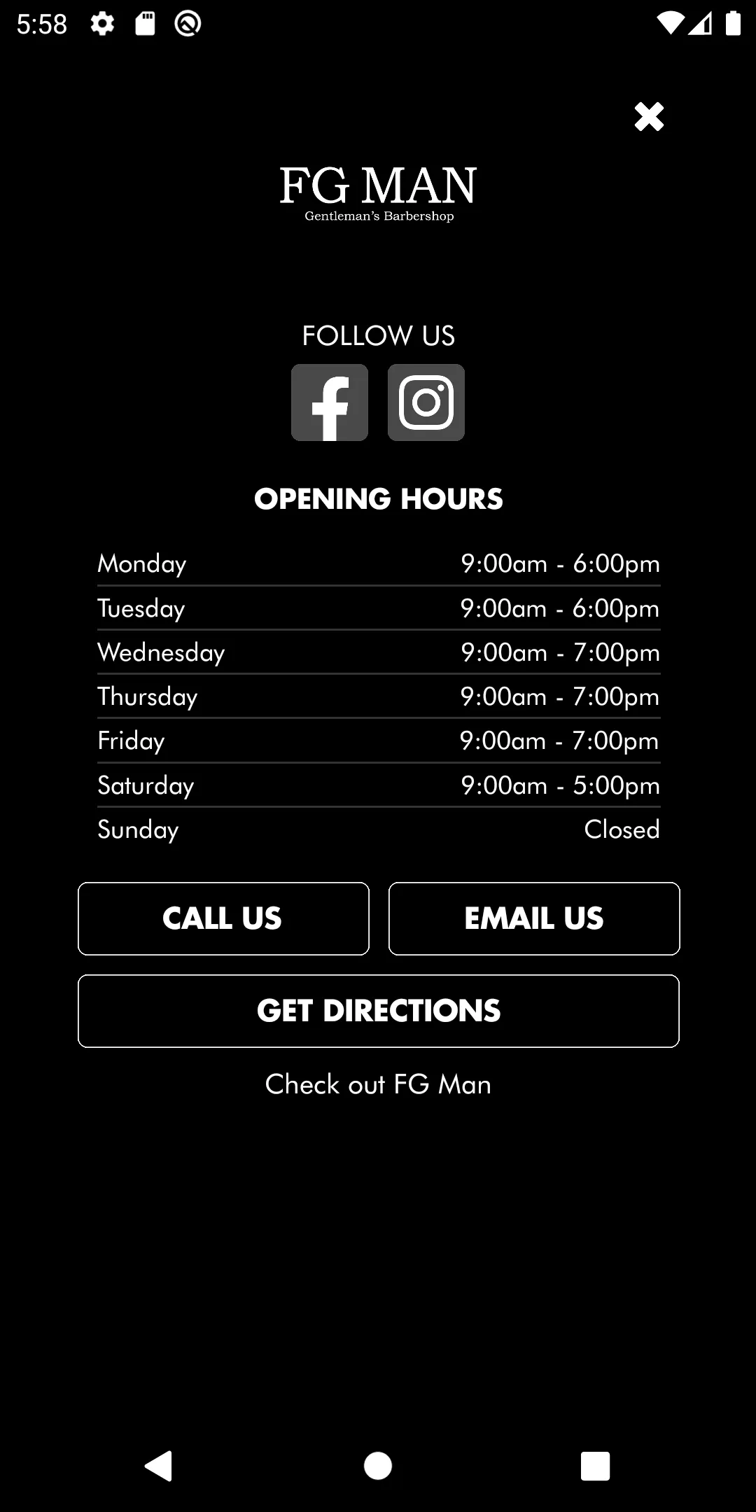 FG MAN Gentleman's Barbershop | Indus Appstore | Screenshot