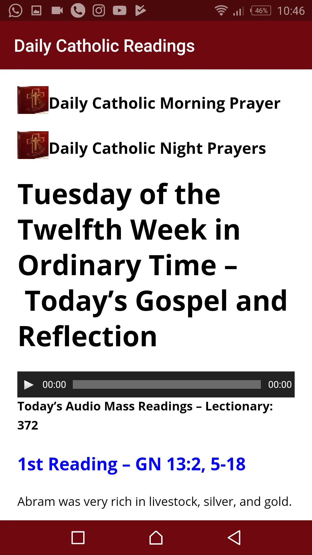 Daily Catholic Readings, Refle | Indus Appstore | Screenshot