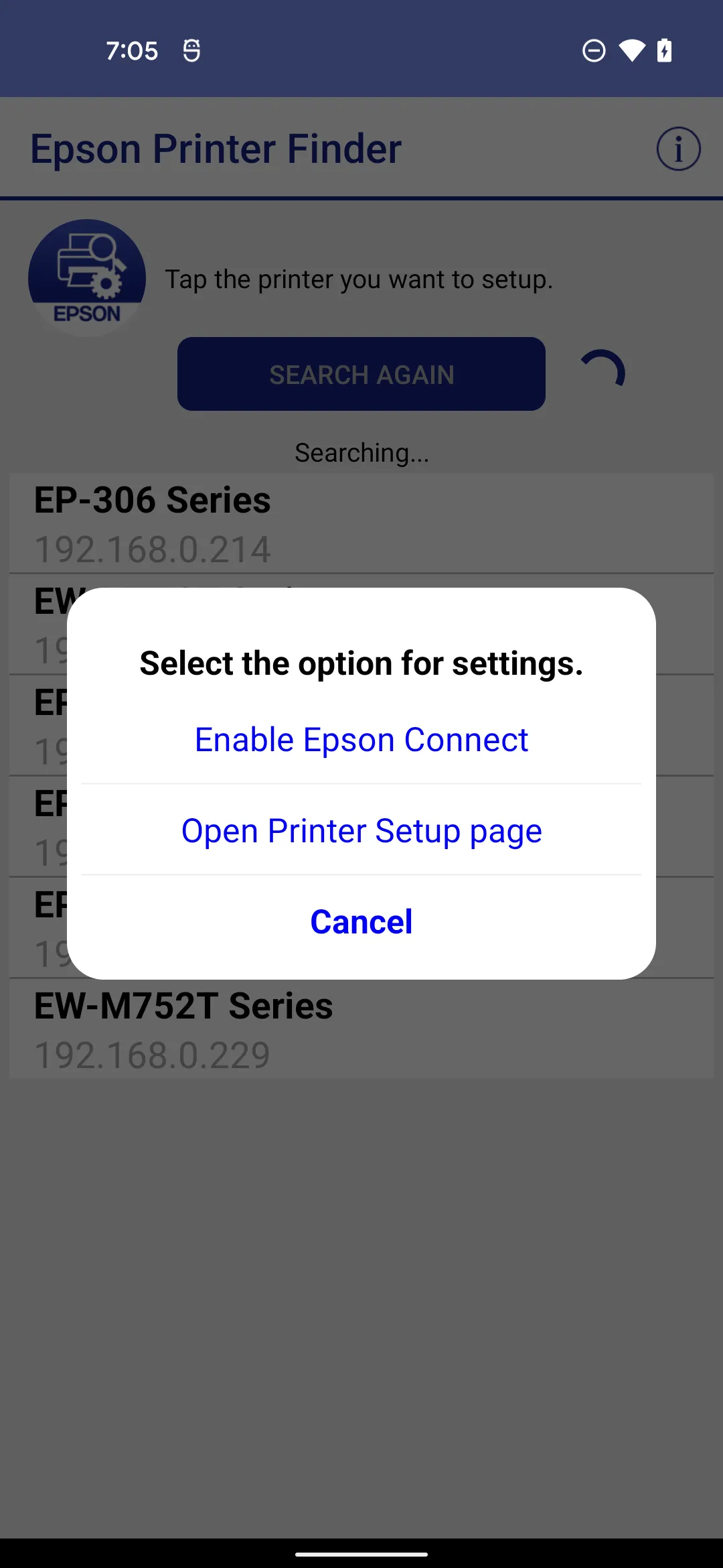 Epson Printer Finder | Indus Appstore | Screenshot