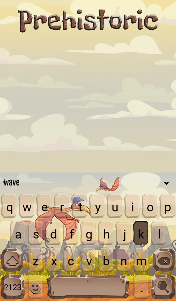 Prehistoric Animated Keyboard | Indus Appstore | Screenshot