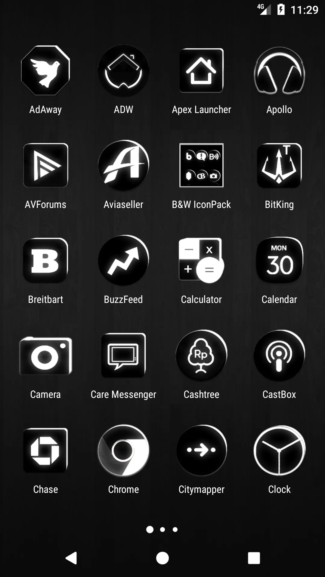 Flat Black and White Icon Pack | Indus Appstore | Screenshot