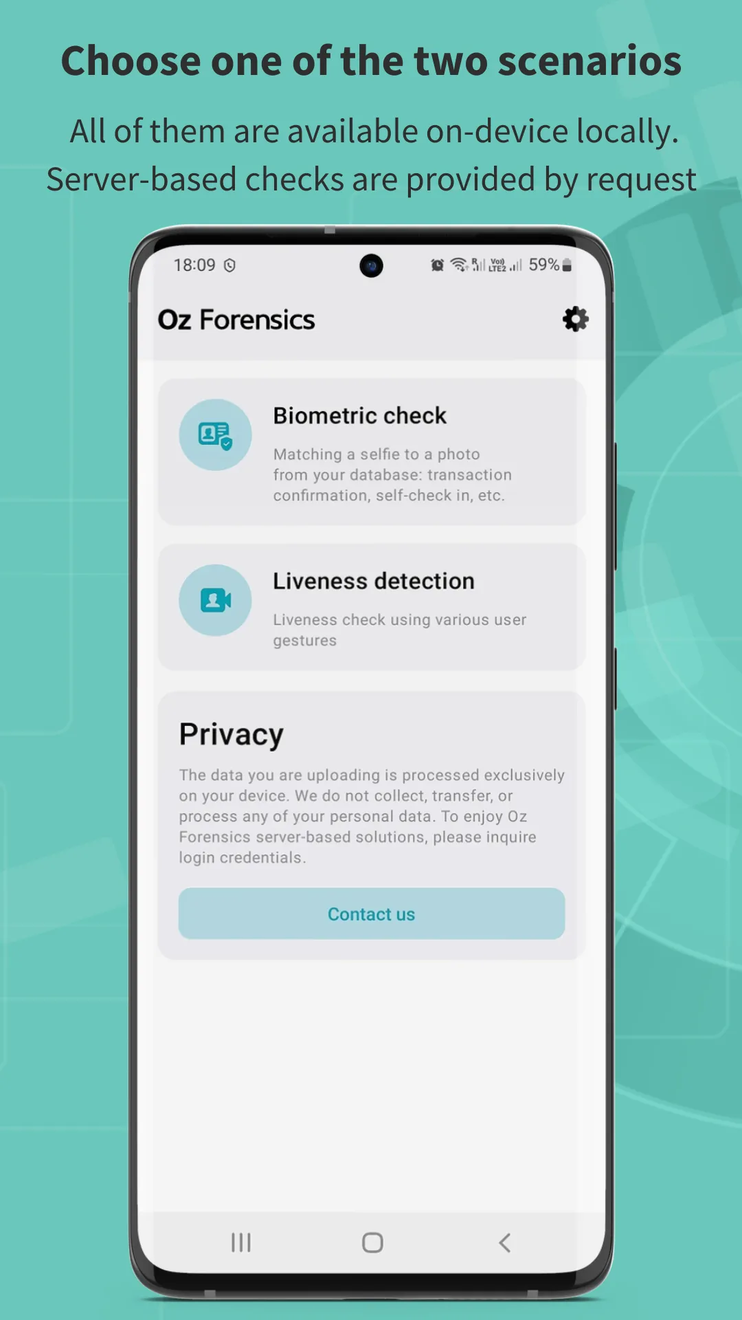 Oz Liveness Demo Application | Indus Appstore | Screenshot